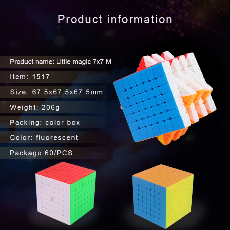 Новинка Yuxin Little Magic 7x7x7 M скоростной 7x7 магический Магнитный куб пазл