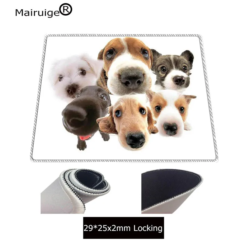 Большой игровой коврик для мыши Mairuige с изображением головы собаки застежкой по