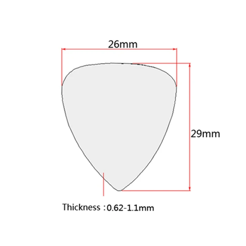 

Guitar Picks 3 Pcs Shell Tones Mother of Pearl Large Drop Shape Hand Polished Guitar Picks