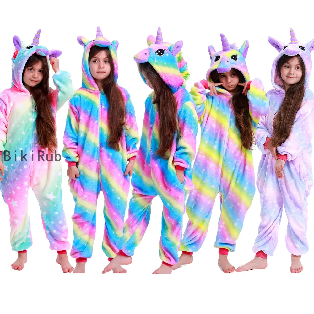 Пижамный комплект зимняя детская пижама с капюшоном изображением животных