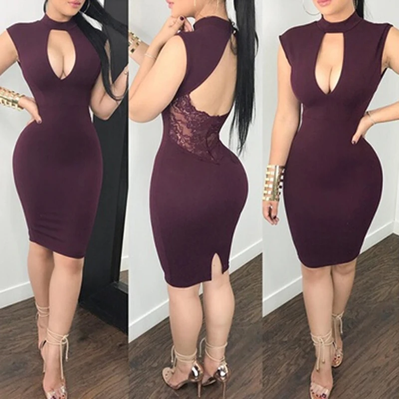 

Женское вечернее платье-водолазка, Кружевное облегающее платье с открытой спиной и прострочкой на бедрах, 2021