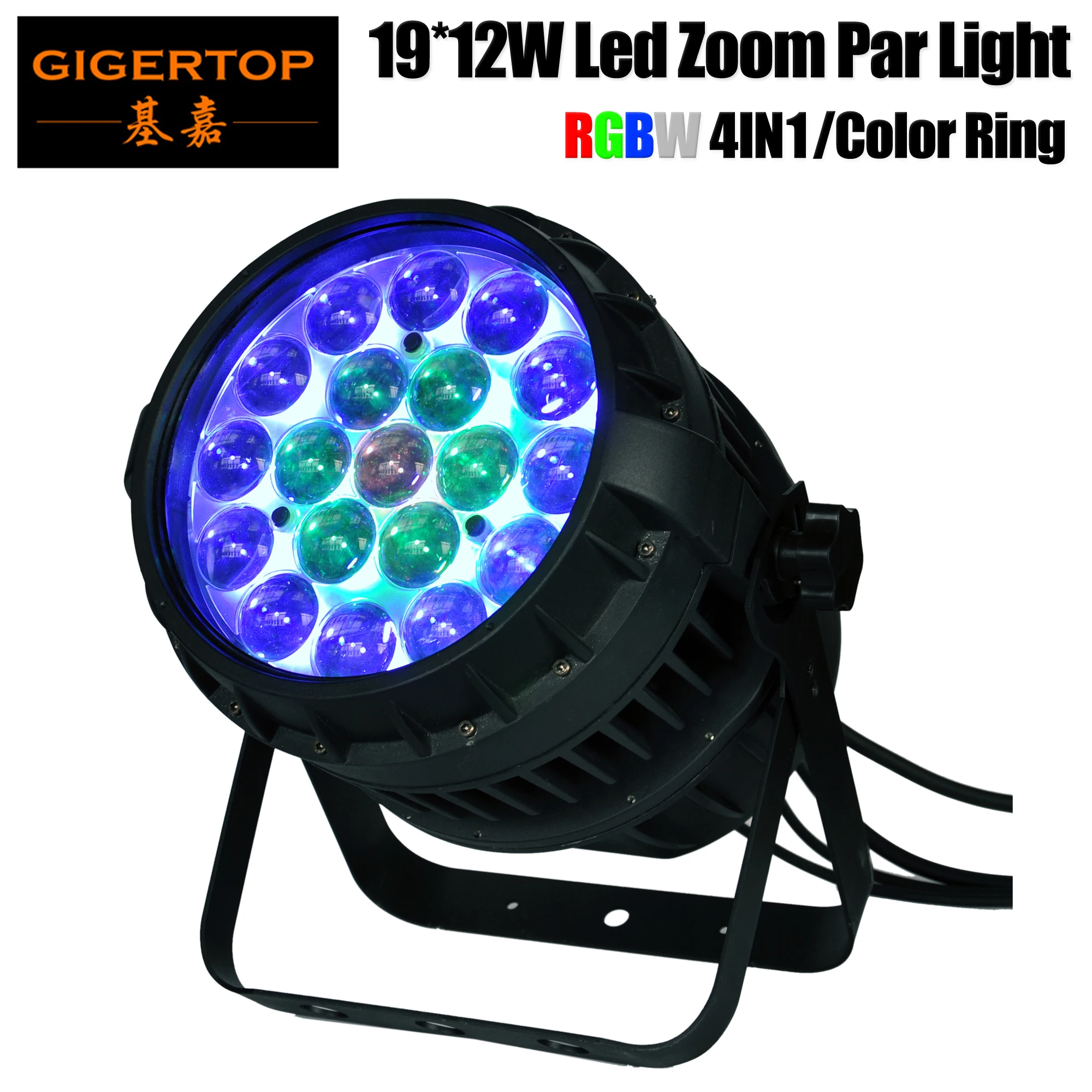 

Freeshipping 19x12W RGBW 4IN1 Led Zoom Par Light 10-50 Degree Beam Adjustable Osram Lamp High Power Color Individual Control