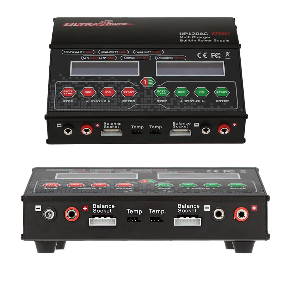 UP120AC DUO 120 Вт/120 Вт LiIo LiPo LiFe NiMH NiCD Батарея мульти зарядное устройство Dis RC автомобиль