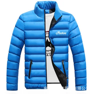 

New Fashio for Indian Motorcycle Logo Winter Jackets Parka Men Autumn Warm Outwear Brand Slim Mens Coats Casual Windbreaker