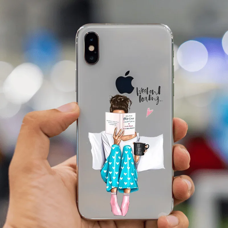 VOGUE queen Princess женский силиконовый чехол для телефона boss coffee из ТПУ iphone 11 11Pro 5C 6 6S 7 8