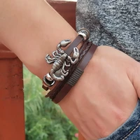 2020 new style scorpion bracelet men multilayer leather bracelet women charm new bracelet bracelet accessories exquisite gift
