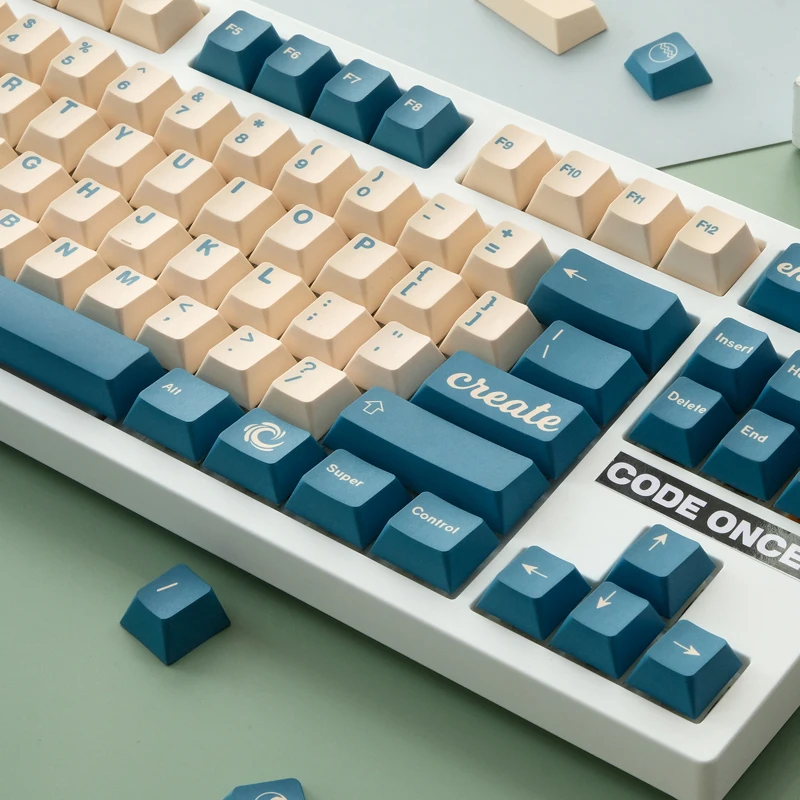 GMK Earth Tones 125 Keycaps PBT Dye Subbed Cherry Profile Keycap For MX Switch Mechanical Keyboard GH60 GK61 GK64