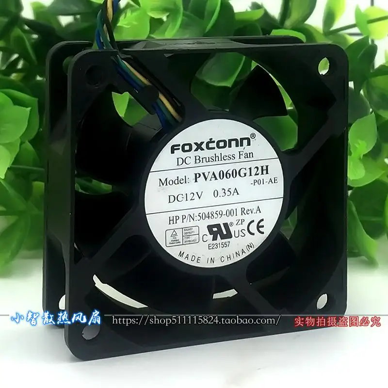 Новый оригинальный 6025 PVA060G12H DC12V 0.35A четырехпроводной ШИМ-контроль скорости 6 см