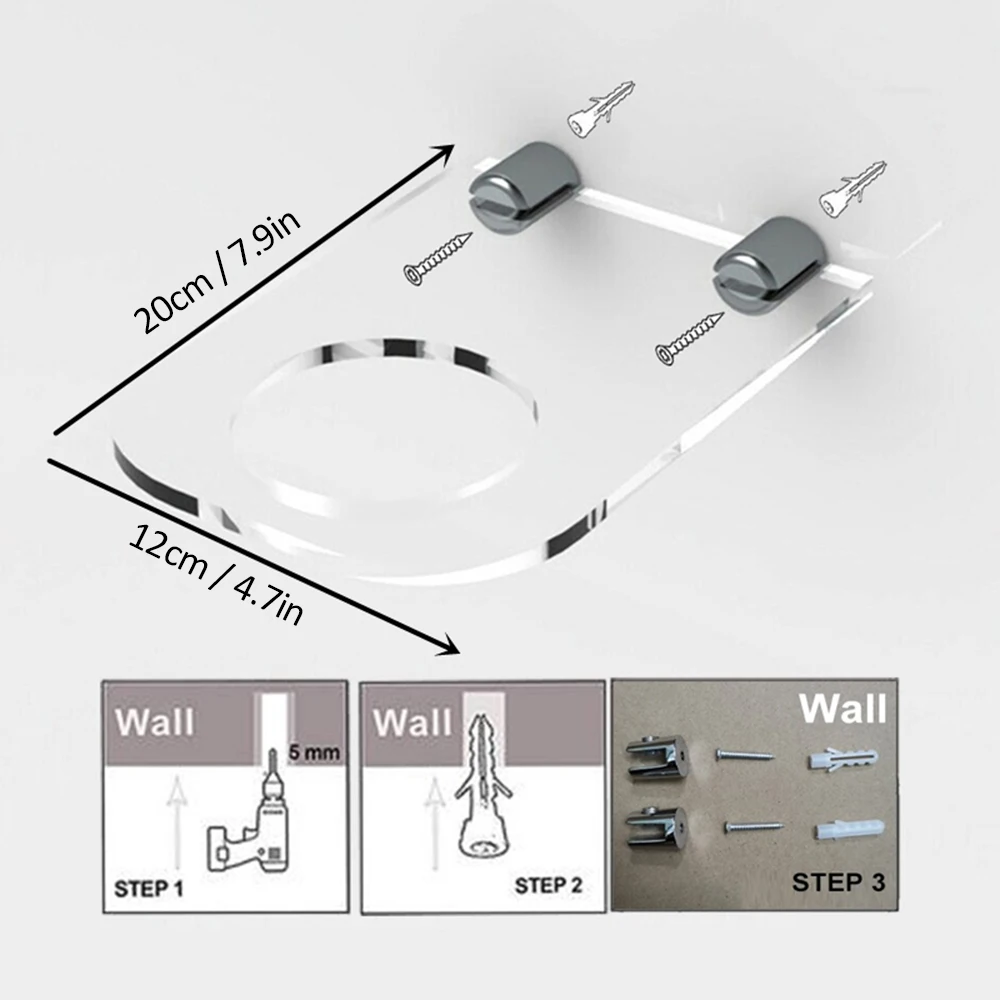 

Set of Football Display Stand Acrylic Basketball Wall Mount Ball Supports Bracket Holds for Footballs Basketballs Volleyballs