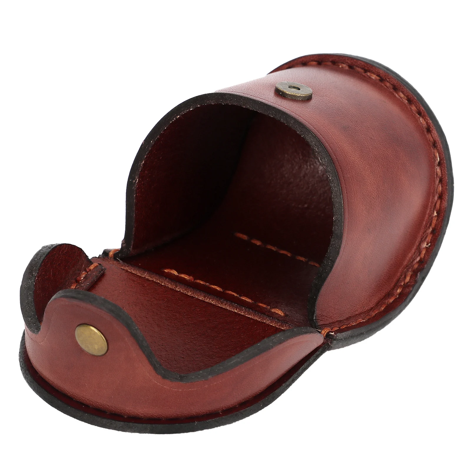 Tourbon Vintage Mini Portable Grass Park Golf Ball Pouch Bag Holder Playground Cowhide Leather 60mm Golf Ball Waist Carrier