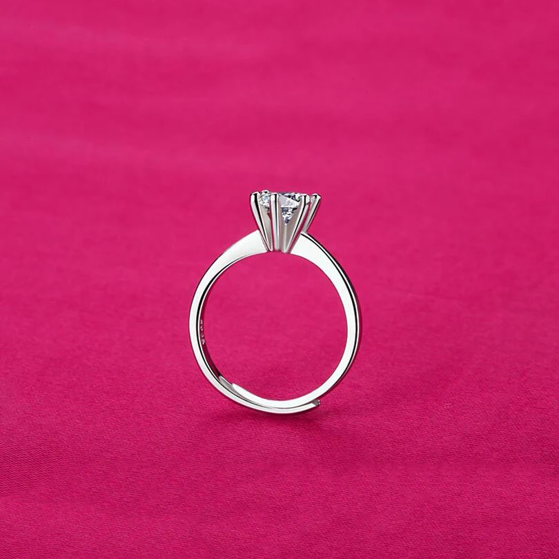 Обручальные кольца с шестью когтями из циркона для женщин изменяемое кольцо