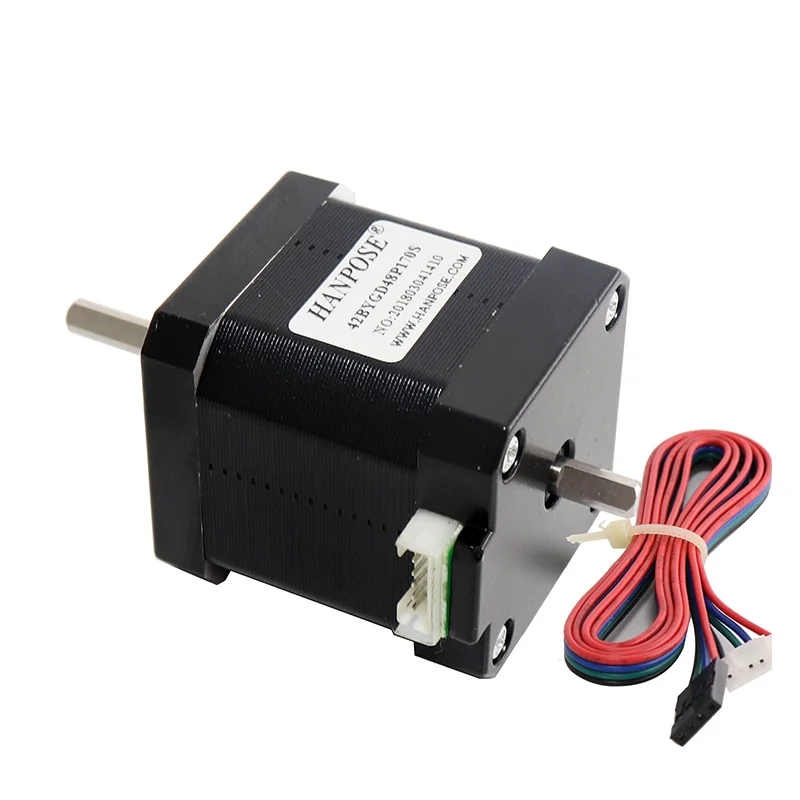 100 шт. 4 проводной шаговый двигатель Nema 17 с двойным валом 42bygh 17HS8401S 1.8A 52N.cm 60 мм для