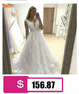 Fashion Boho White Wedding Dresses Long Chiffon A Line Ivory Wedding Gowns Backless Lace Cheap Princess Beach Bridal Dress