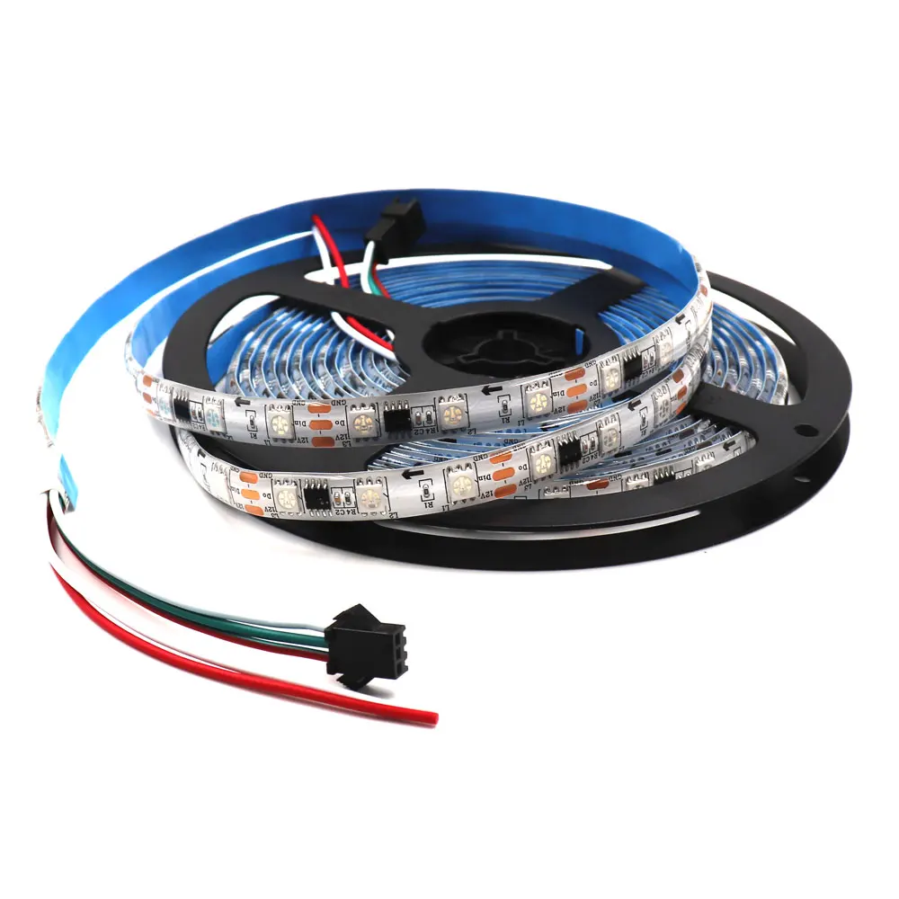 

Waterproof SMD 5V 12V Magic RGB Color LED Strip Bluetooth APP Mobile Control Programmable LED Tape for Decoration