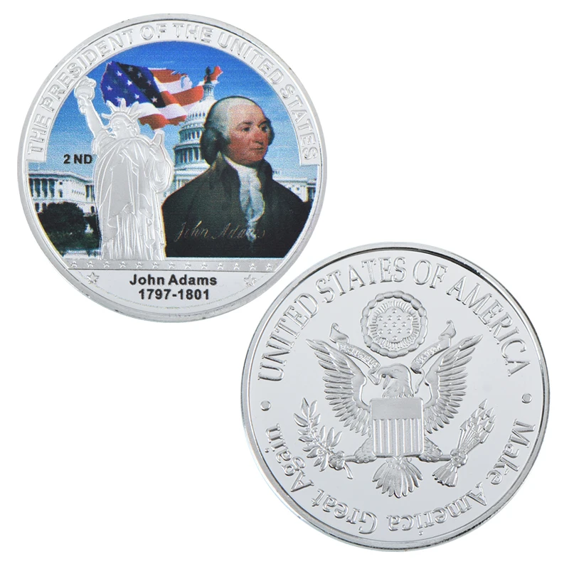 Коллекционная Посеребренная металлическая монета/чехол с изображением