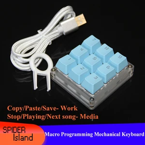 9 key programmable rgb support macro function type c mx switches mechanical keyboard numpad for gaming photoshop win 7 8 free global shipping