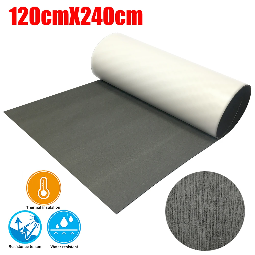 

EVA Foam Teak Decking Sheet 120cmX240cm Gray Yacht Marine Carpet Flooring Mat Non Skid Self Adhesive Sea Deck Boat Accessories