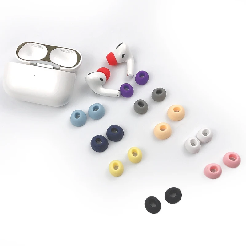 

1 Pair Soft Silicone Earbuds Earphone Case Earplug Cover For Apple Airpods Pro 3 Headphones Eartip Ear Cap Tips Airpods3 Earcaps
