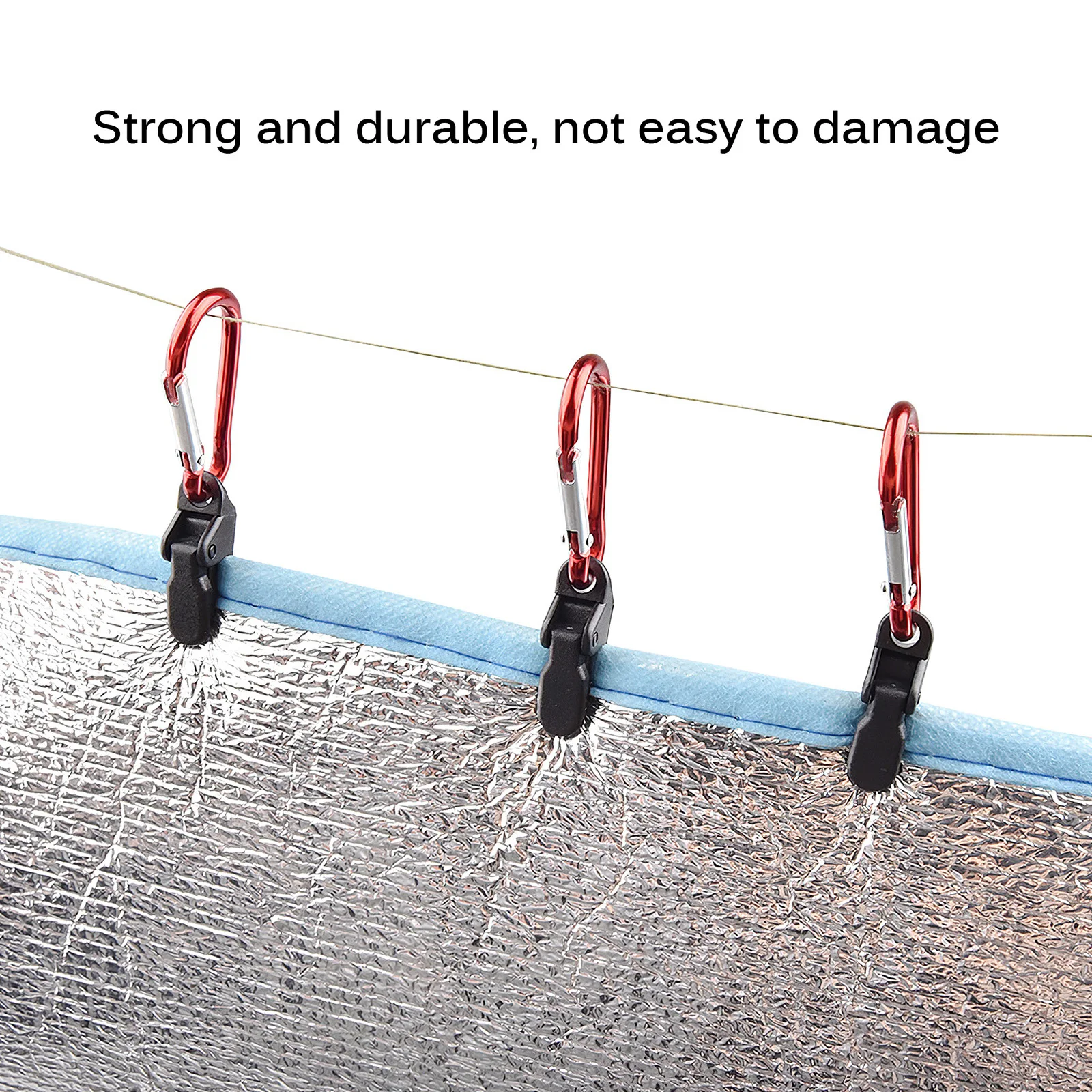 

10pcs/Batch Travel Outdoor Camping Plastic Double Hole Tent Rope Adjustable Buckle Curtain Alligator Clip Factory Brand Clip