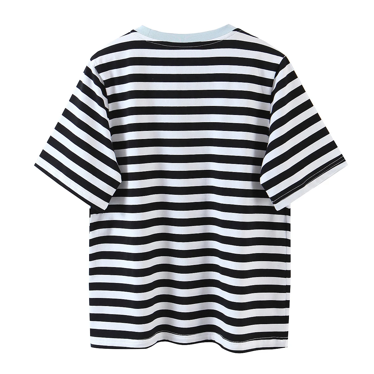 

Stripe T-Shirt Women summer Girls Casual Short Sleeve O Neck Loose Tshirt Tops Harajuku Streetwear Oversized Clothing 2021