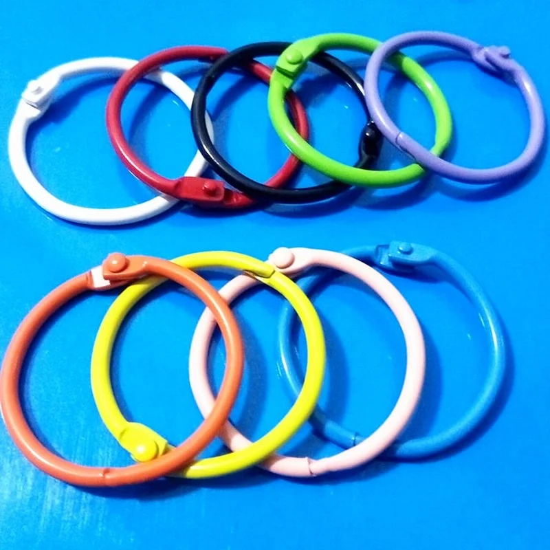 30PCS30MM ярких цветов краски открытие с отрывными листами кольцо клип сделай сам