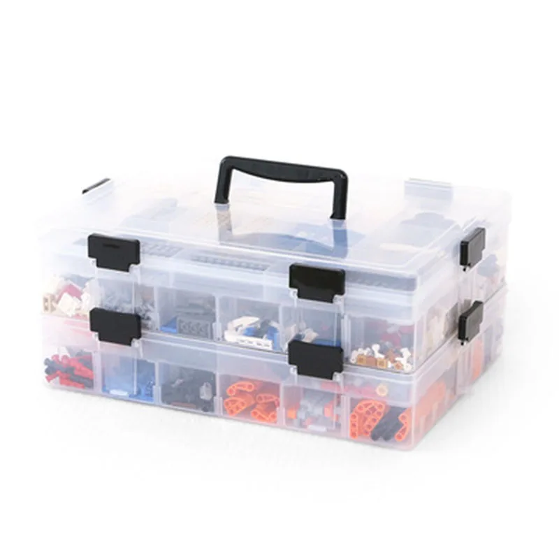 

Transparent Multi Layer Building Blocks Lego Toys Large Capacity Hand Kids Storage Case Clear Plastic Organizer Dispensing Box