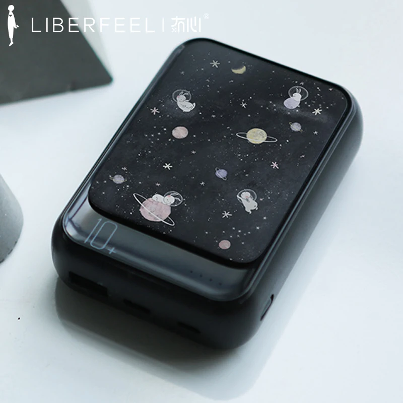 Liberfeel Maoxin mini powerbank 10000 мАч 9 узоров одна рука портативный Тип c микро Двойной вход