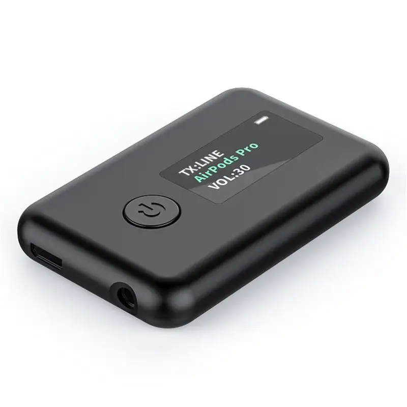 

2-In-1 Receive/Transmit BT Receiver Transmitter Aux BT Adapter with Color OLED Display HIFI Intelligent Noise Reduction