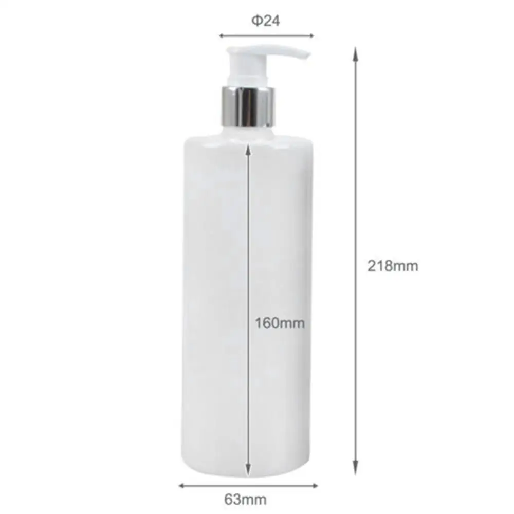 4 шт. 500 мл белая цилиндрическая пластиковая бутылка из ПЭТ насос для лосьона