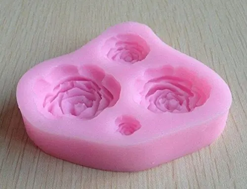 Розы цветок силиконовые формы для торта шоколад мастика украшения Fondant Fimo инструменты 4 размера в 1