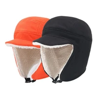 winter trapper hat soft fleece warm hats for men women sherpa lined windproof earmuffs caps with visor outdoor snow skiing caps