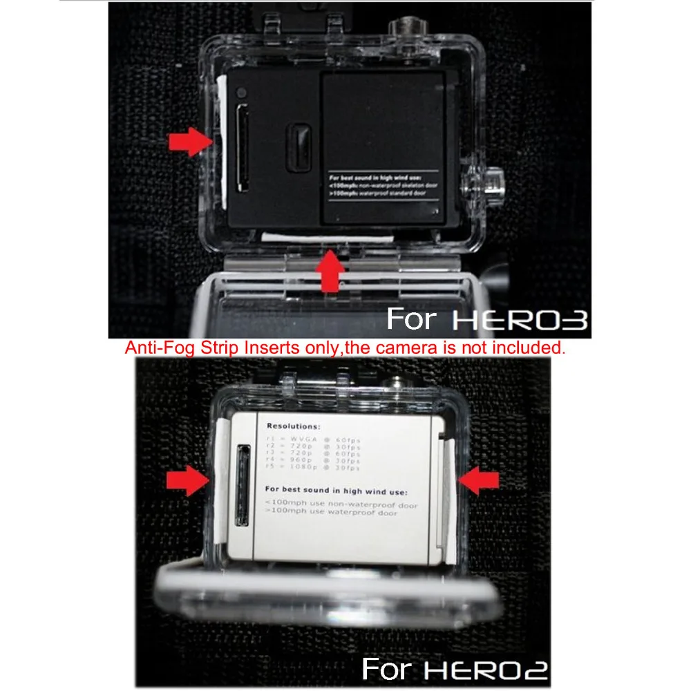 12 шт./компл. противотуманные вставки Gosear для Go Pro GoPro Hero 5 4 3 2 SJ4000 Xiaomi Yi K K|Чехлы
