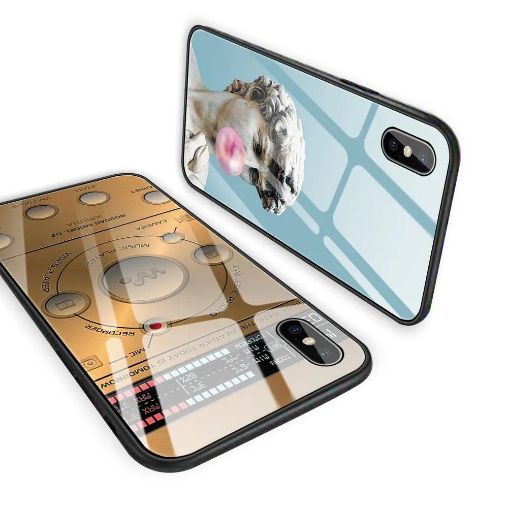 Забавный чехол для телефона из закаленного стекла Marvel iPhone 5 5S SE 6 6S 7 8 Plus X XS XR XSMAX 11 Pro