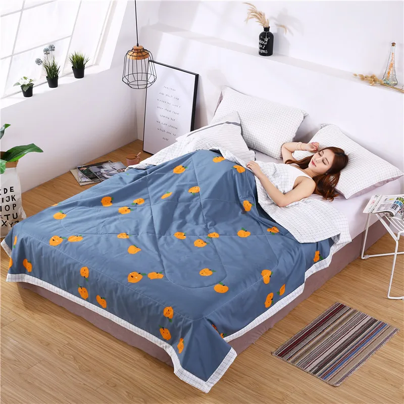 Сплошной цвет мыть хлопок кондиционер летнее одеяло дышащие постельные