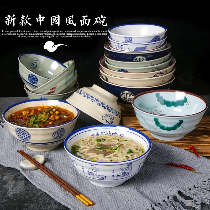 Miramine имитация фарфора большая чаша креативная миска для лапши вареная тарелка