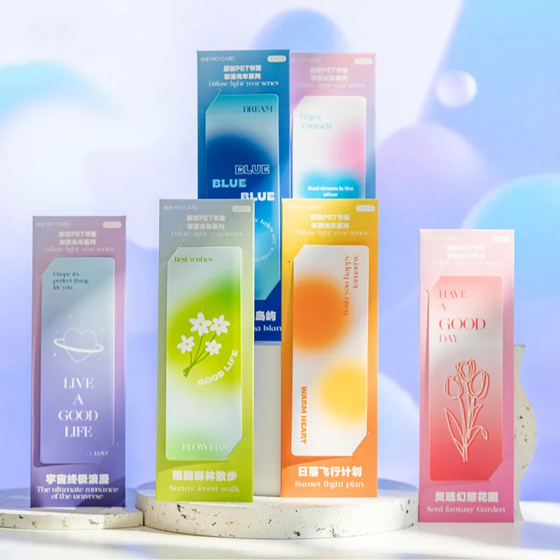 

5 Sheets/Style PET Translucent Bookmarks, Ins Style Scrapbooking Decoration Diary Stationery DIY Material Sticker