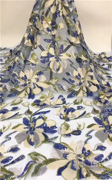 Свадебные блестящие кружевные разноцветные африканские ткани высокого качества