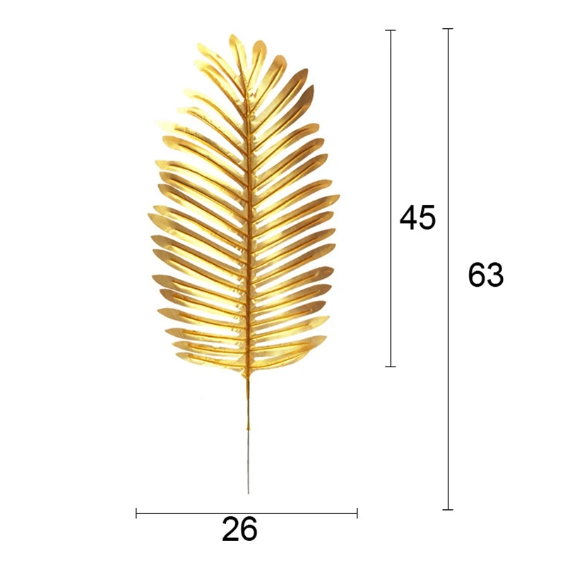 6 шт. искусственные кокосовые растения Листья Имитация листовые искусственный
