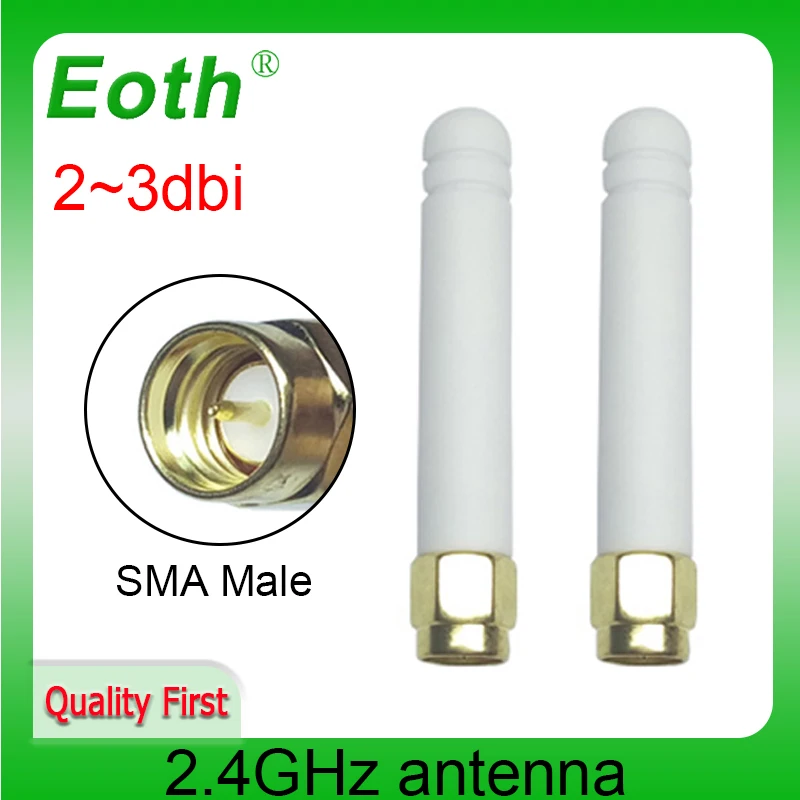 

Антенна 2,4 ГГц wi-fi SMA Штекерный разъем 3dbi 2,4 ГГц антенна wi-fi малого размера 2,4 ГГц антенна IOT белая wi-fi антенна роутер