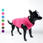 Флисовая одежда для собак, для мелких собак, однотонный жилет для йорков, толстовка для французского бульдога с D-образным кольцом, подходит к поводку для кошек и собак