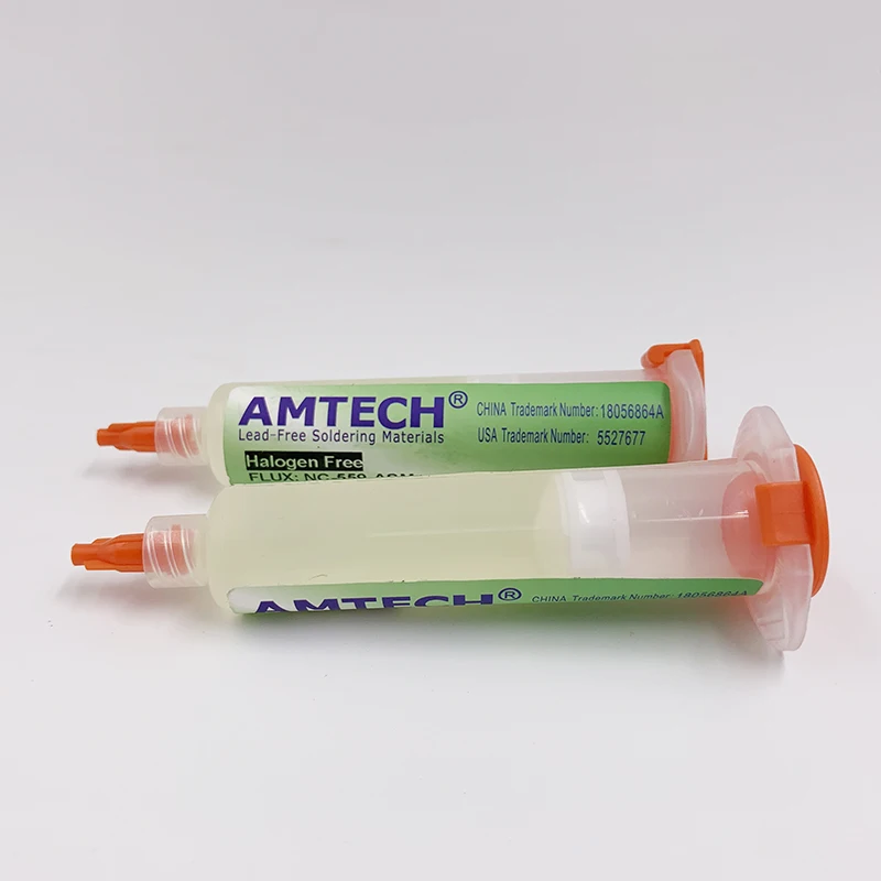 Паяльная паста AMTECH NC-559-ASM BGA PCB No-Clean с продвинутым масляным флюсом на 10cc для пайки и ремонта.