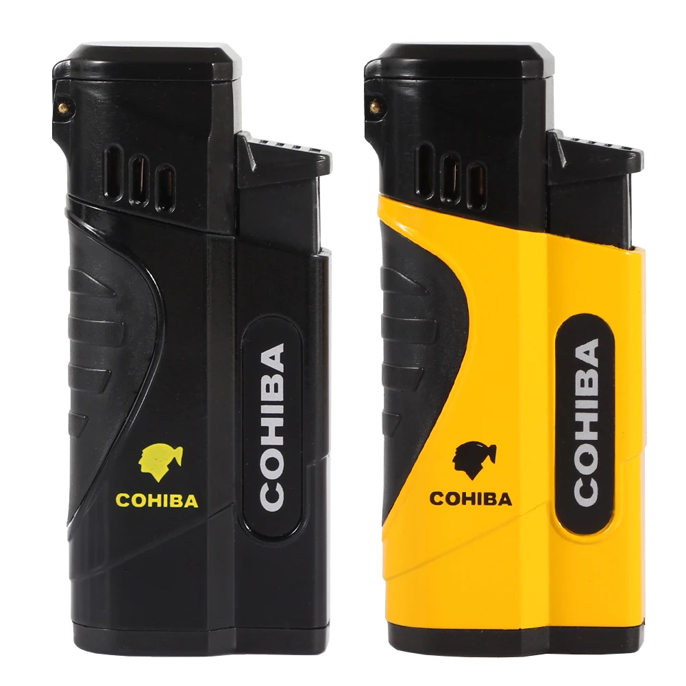 Мини-фонарь COHIBA зажигалка для сигар металлическая ветрозащитная заправка