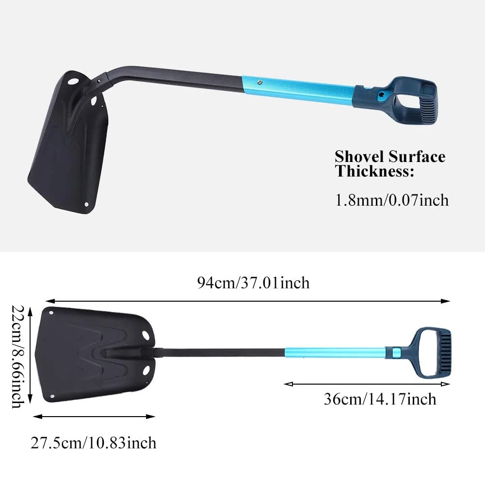 

Aluminium Alloy Handle Folding Snow Shovel Garden Hiking Retractable For Car Winter Ice Remove Outdoor Camping Equipment