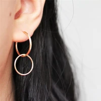 14k gold filled hoops earrings circle jewelry minimalism brincos vintage pendientes oorbellen boho gold earrings for women