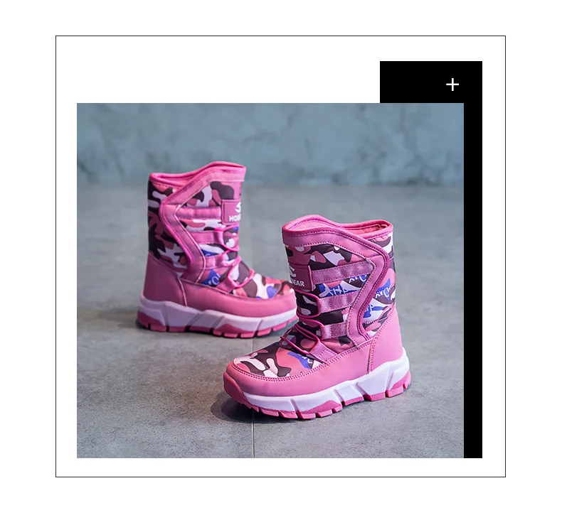 Dolakids/зимние сапоги; модные зимние сапоги для девочек; детская Водонепроницаемая теплая обувь до середины икры на меху; обувь на резиновой подошве для маленьких мальчиков