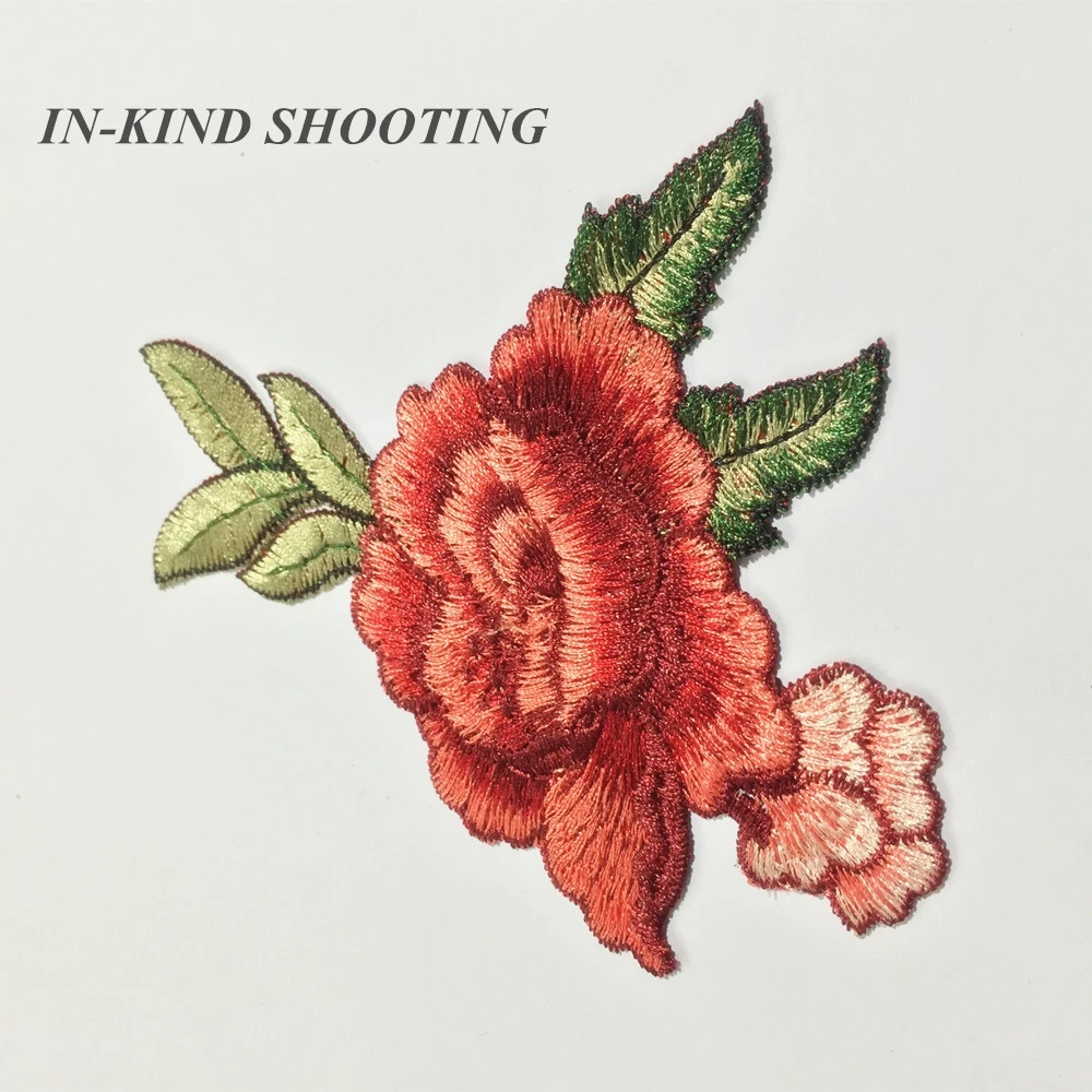 Роза Вышитые нашивки цветы стикер одежда Parches Para La Ropa аппликации вышивка цветок