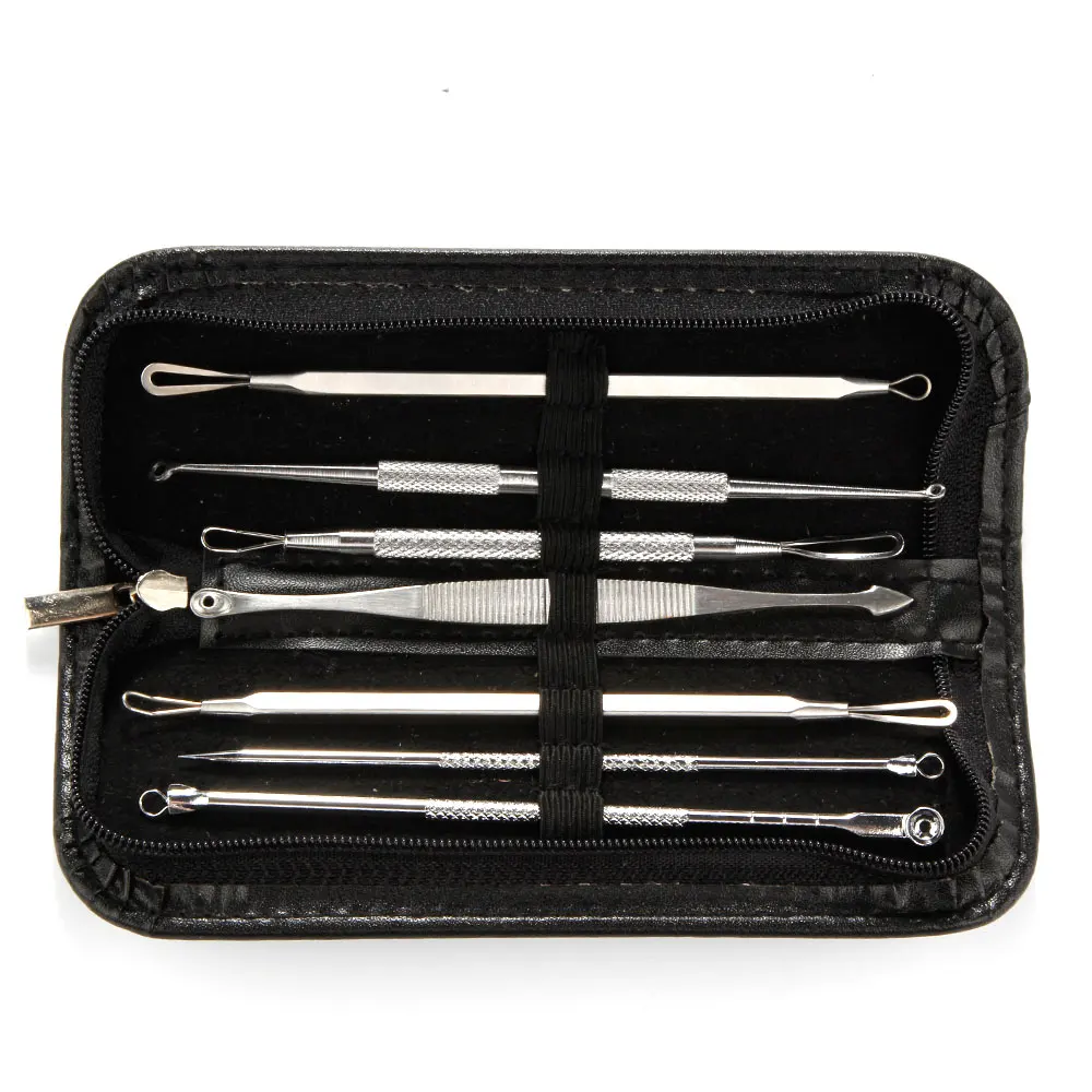 Экстрактор черных точек 7 шт. набор пинцетов для удаления прыщей с иглой