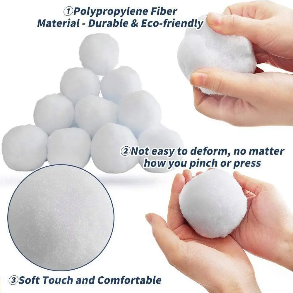 

7cm Fake Soft Snowballs Indoor Realistic For Fight Sports Toys Interactive Winter Game Snowballs Christmas Fun Outdoor Fake F4B0