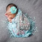 2020 Новорожденный ребенок Материнство реквизит ребенок Фото Реквизит фотография одеяло с повязкой на голову Пеленание Одеяло 8 цветов аксессуары головные повязки