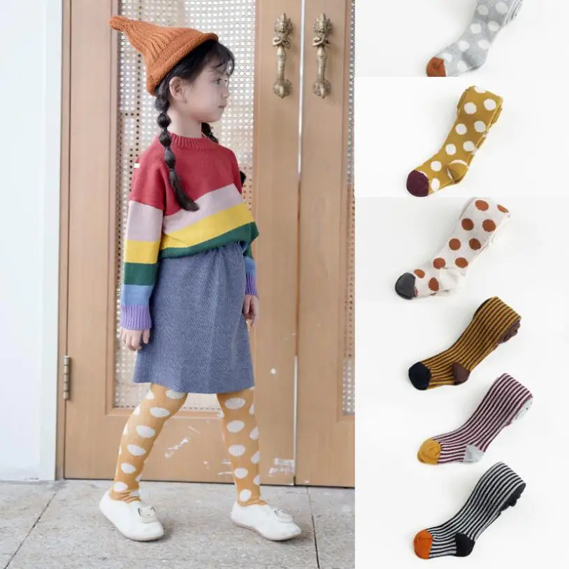 Леггинсы в горошек для младенцев на весну/осень | Мать и ребенок